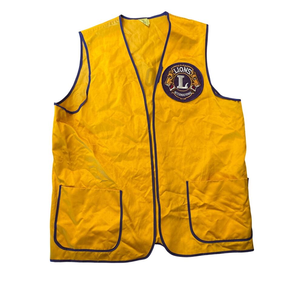 Vintage Lions Club International Vest – Cerro Gordo Chapter – Gold & Purple